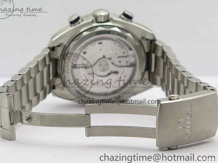 0513 Planet Ocean Master Chrono SS OM 1:1 Best Edition Black Dial On SS Bracelet A9900 V Fashionable 8113